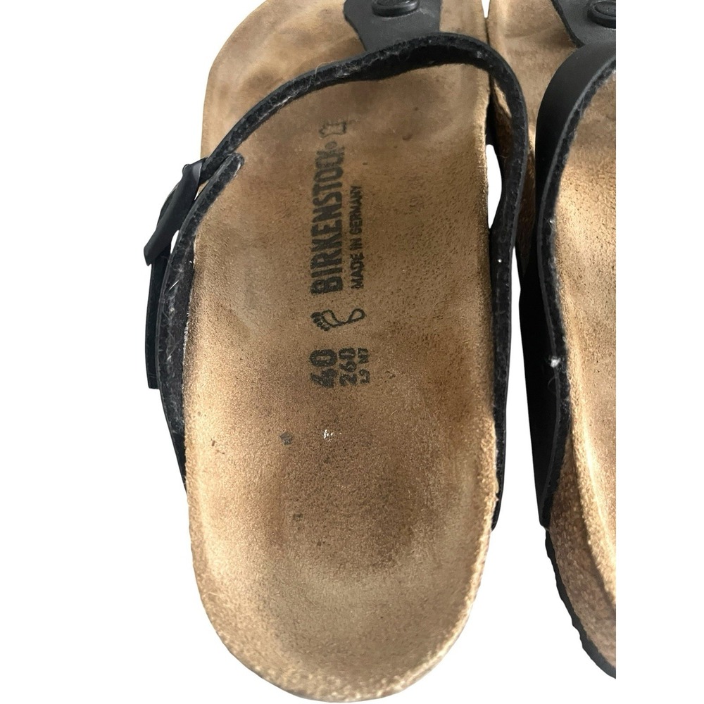 Birkenstock Gizeh Black Birko-Flor Sandals Flip Flops Sz 40 - Picture 4 of 11